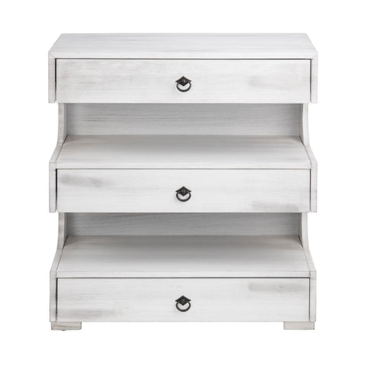 Crestview Collection - White Solid Wood 3 Drawer Accent Chest - CVFVR8306 view 2