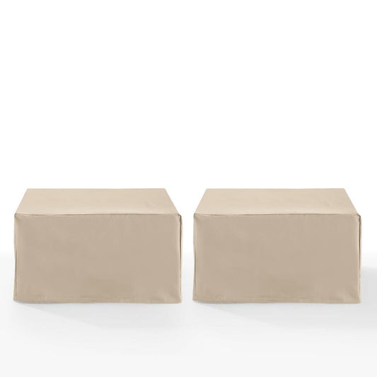 Crosley Furniture - 2Pc Square Table And Ottoman Furniture Cover Set - 2 Square Table/Ottoman - MO75049-TA view 2