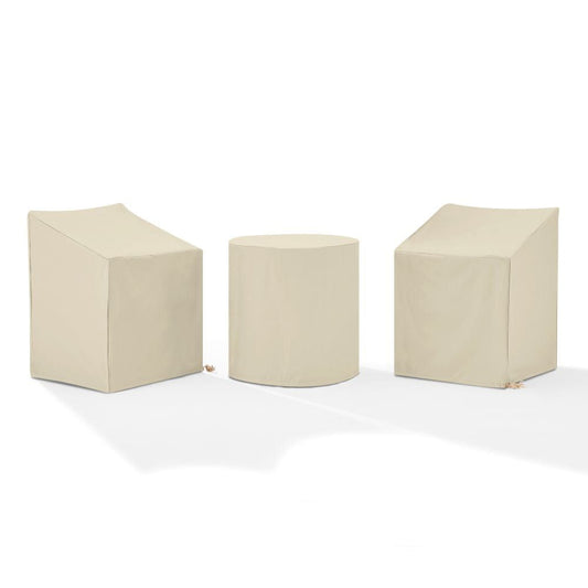 Crosley Furniture - 3Pc Outdoor Bistro Furniture Cover Set - 2 Dining Arm Chairs & 1 Bistro Table - MO75017-TA view 2