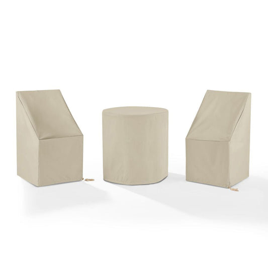 Crosley Furniture - 3Pc Outdoor Bistro Furniture Cover Set - 2 Dining Side Chairs & 1 Bistro Table - MO75018-TA view 2