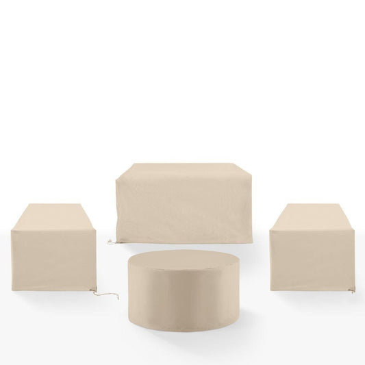 Crosley Furniture - 4Pc Outdoor Furniture Cover Set - 2 Chairs, 1 Loveseat, & 1 Round Table - MO75029-TA view 2