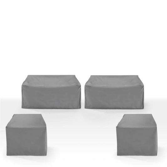 Crosley Furniture - 4Pc Outdoor Sectional Furniture Cover Set - 2 Loveseats & 2 Chairs - MO75036-GY view 2