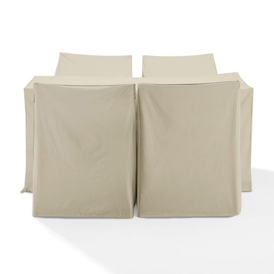 Crosley Furniture - 5Pc Outdoor Dining Furniture Cover Set - 4 Dining Arm Chairs & 1 Dining Table - MO75020-TA view 2