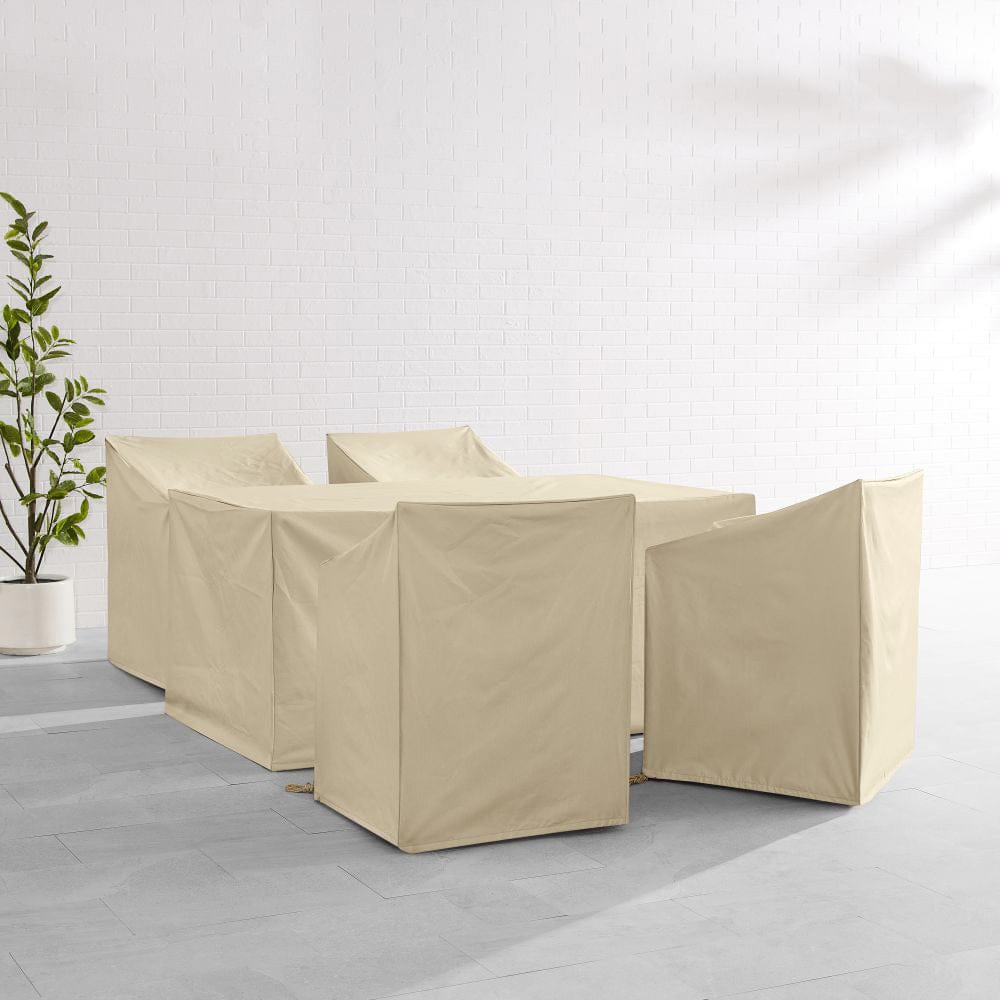 Crosley Furniture - 5Pc Outdoor Dining Furniture Cover Set - 4 Dining Arm Chairs & 1 Dining Table - MO75020-TA view 6
