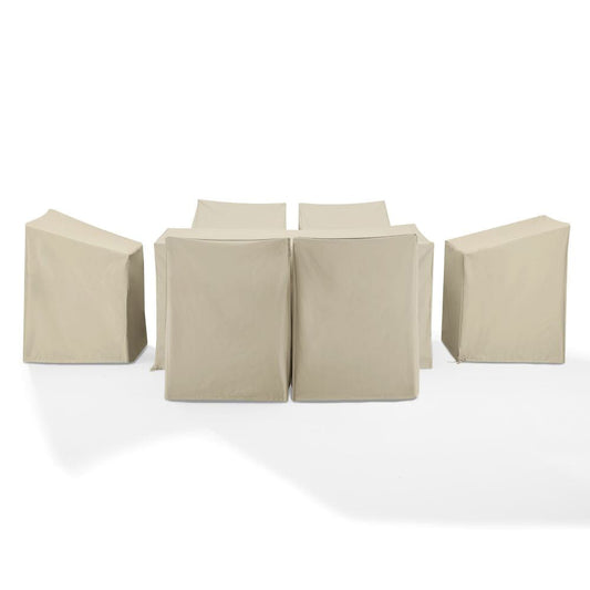 Crosley Furniture - 7Pc Outdoor Dining Furniture Cover Set - 6 Dining Arm Chairs & 1 Dining Table - MO75022-TA view 2