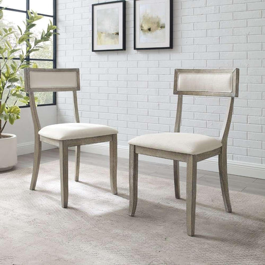Crosley Furniture - Alessia Dining Chair Set Rustic Graywash (Set of 2) - CF501419-RG veiw 2