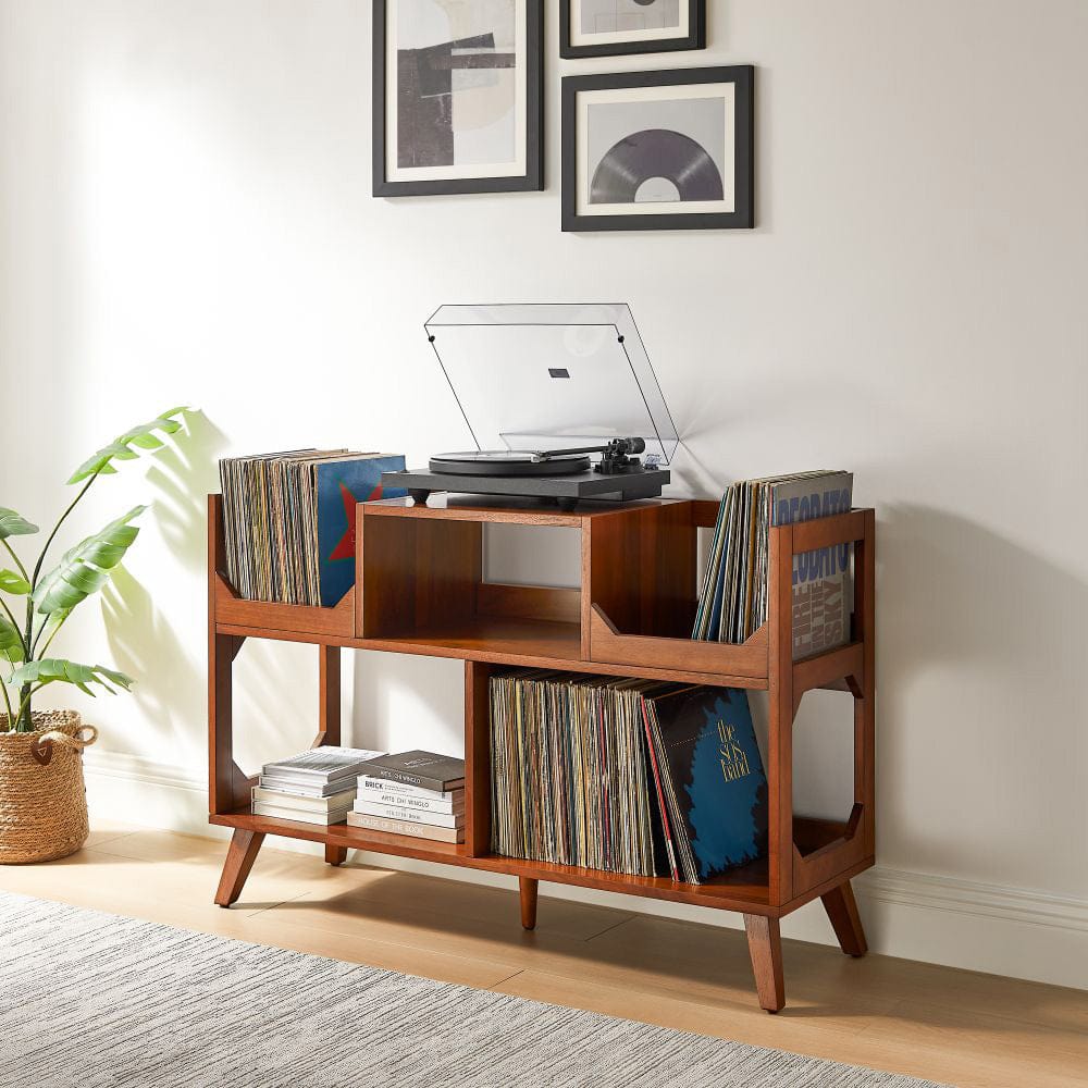 Crosley Furniture - Asheville Large Record Player Stand With Vinyl Storage - CF1148-WA view 0