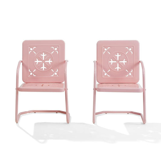 Crosley Furniture - Azalea 2-Piece Retro Outdoor Chair Set - 2 Chairs - CO1033-PI view 2