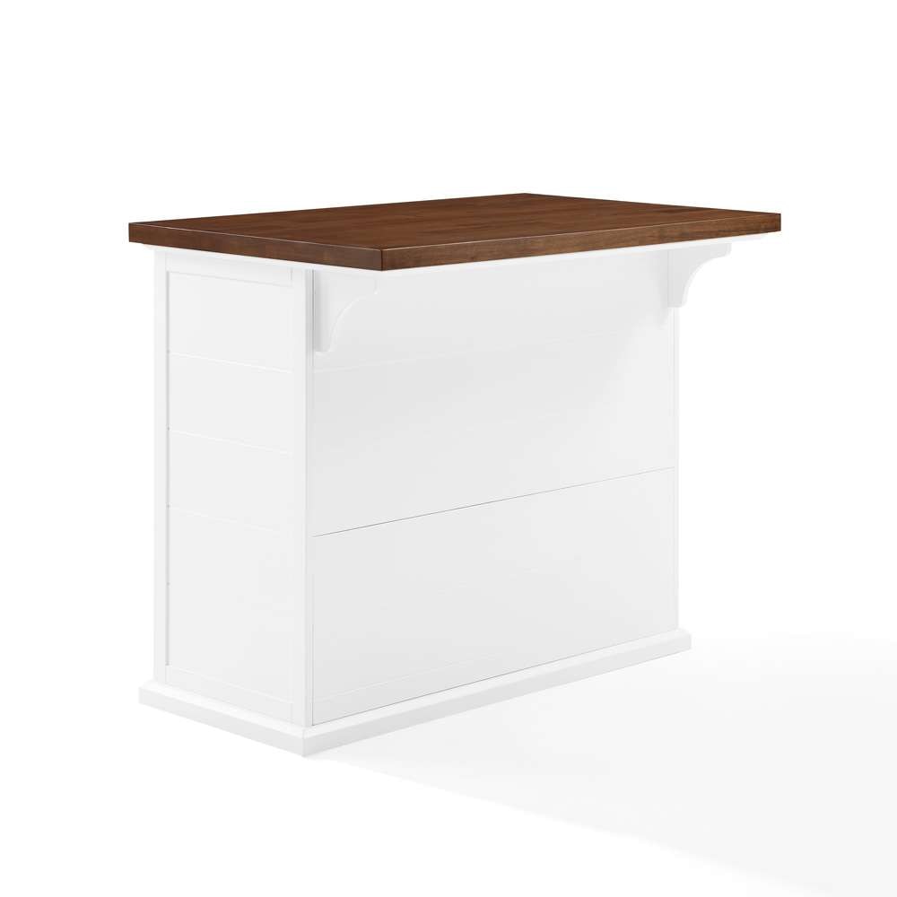 Crosley Furniture - Bartlett Wood Top Kitchen Island White/Walnut - KF30091WA-WH veiw 9