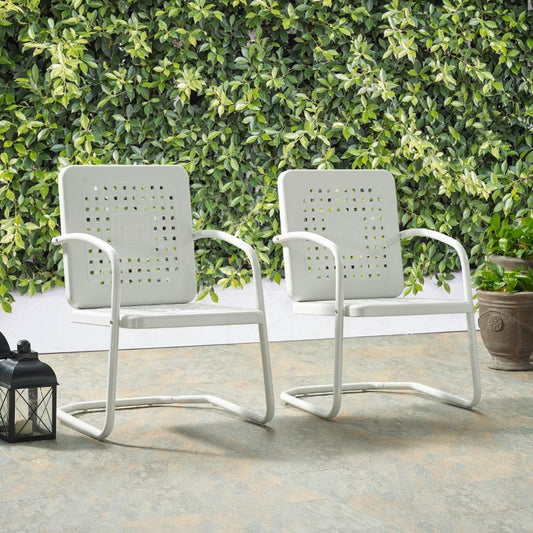 Crosley Furniture - Bates Chair in White (Set of 2) - CO1025-WH view 2