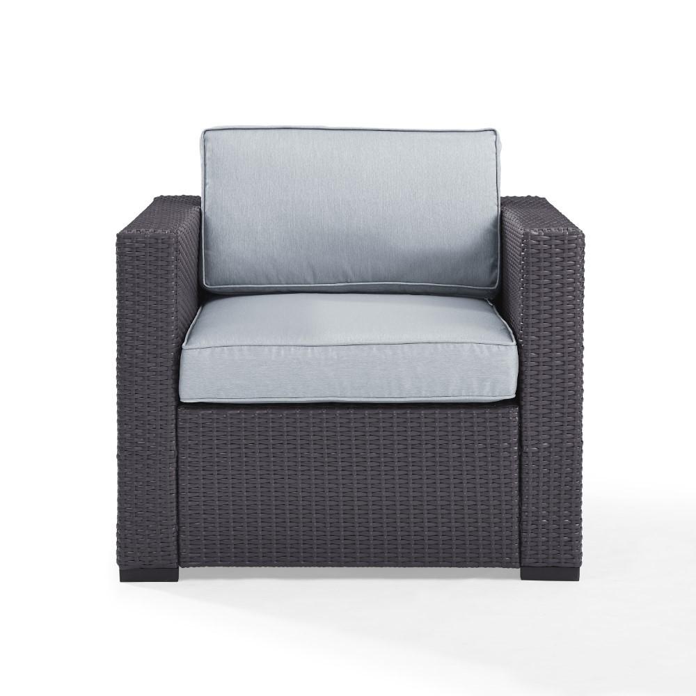 Crosley Furniture - Biscayne Armchair With Mist Cushions - KO70130BR-MI_CLOSEOUT veiw 1