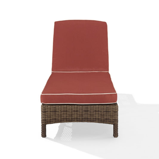 Crosley Furniture - Bradenton Chaise Lounge With Sangria Cushions - KO70070WB-SG veiw 2