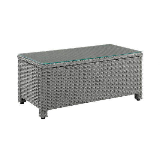 Crosley Furniture - Bradenton Outdoor Wicker Coffee Table Gray - CO7208-GY view 2