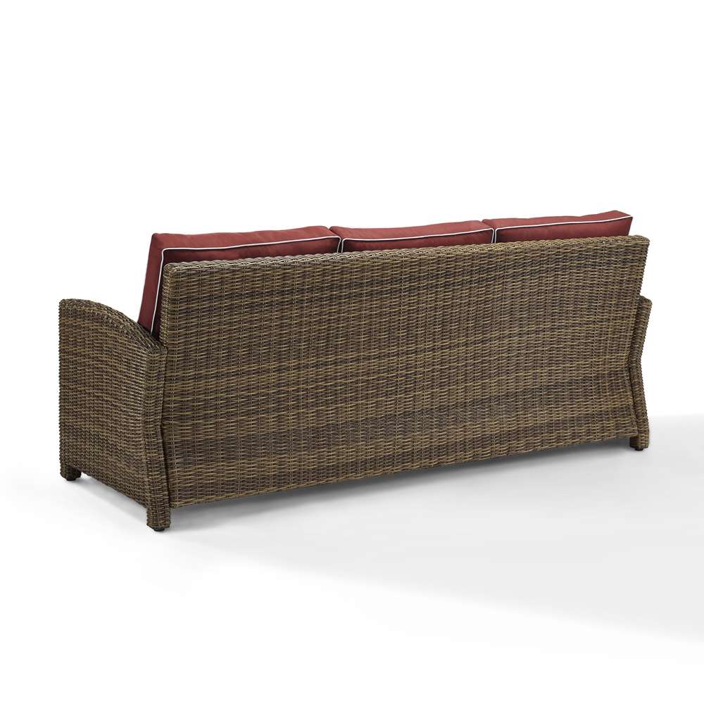 Crosley Furniture - Bradenton Sofa with Sangria Cushions - KO70049WB-SG view 2
