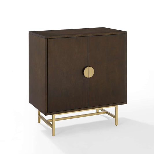 Crosley Furniture - Cabinet Blair Bar Dark Brown/Gold - CF4012-BR veiw 2