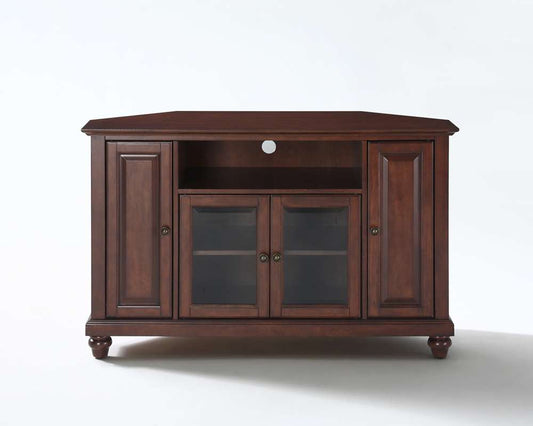 Crosley Furniture - Cambridge 48in Corner TV Stand in Vintage Mahogany Finish - KF10006DMA view 2