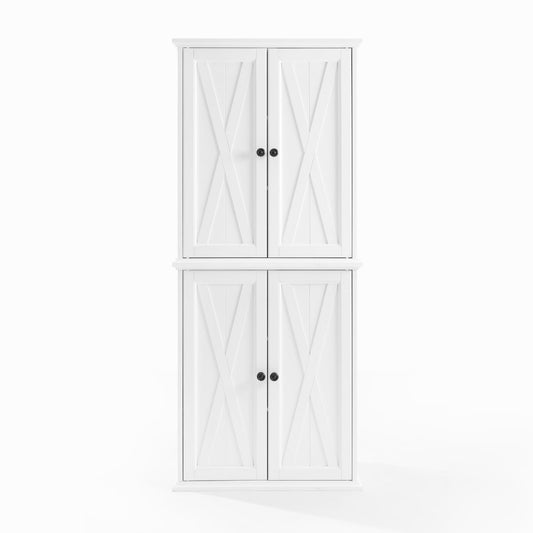 Crosley Furniture - Clifton Tall Pantry Distressed White - 2 Stackable Pantries - KF33004WH veiw 2