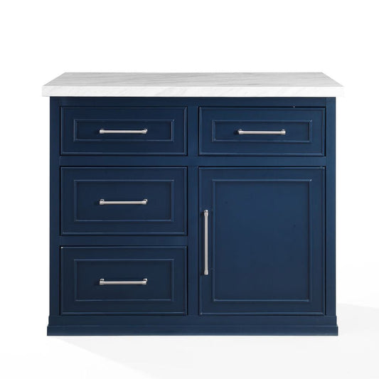 Crosley Furniture - Cutler Faux Marble Top Kitchen Island - KF30094WM-NV view 2