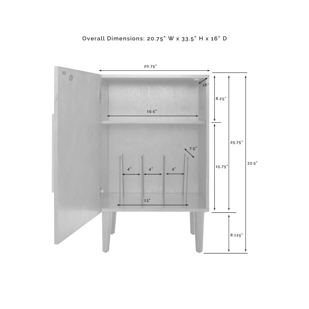 Crosley Furniture - Everett Record Player Stand Matte Black - CF1104-MB veiw 8