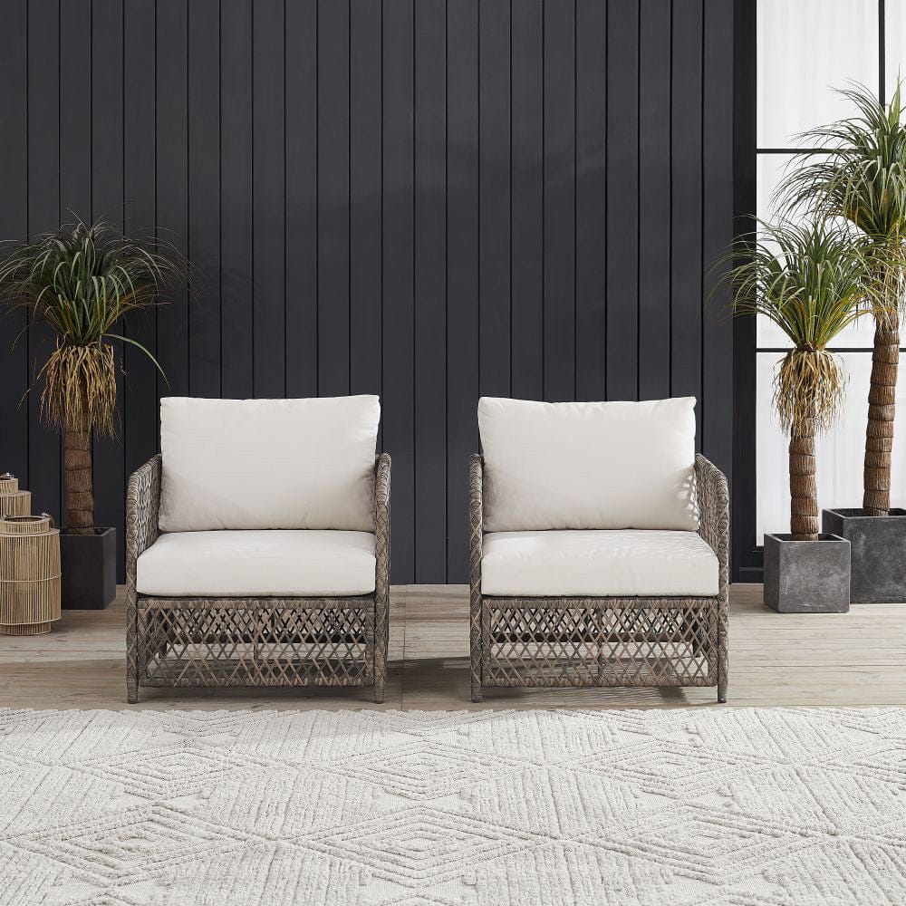 Crosley Furniture - Granite Bay 2-Piece Wicker Outdoor Chair Set - 2 Chairs - CO6281ST-CR view 7