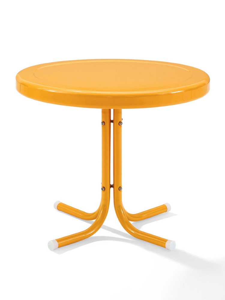 Crosley Furniture - Retro Metal Side Table in Tangerine - CO1011A-TG veiw 1