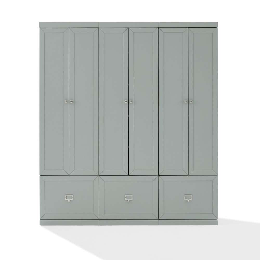 Crosley Furniture - Harper 3Pc Entryway Set Gray - 3 Pantry Closets - KF31010GY veiw 9