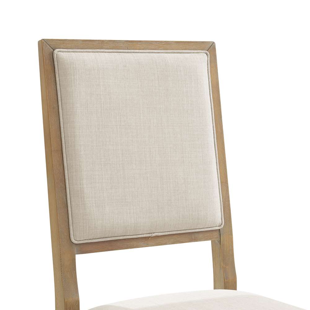 Crosley Furniture - Joanna 2Pc Upholstered Back Chair Set Rustic Brown /Creme - 2 Upholstered Chairs - CF501317-RB veiw 6