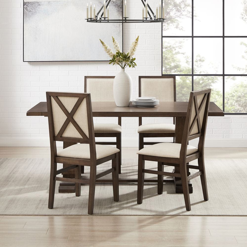 Crosley Furniture - Joanna 5-Piece Dining Table Set For 4 - Table & 4 Upholstered Back Chairs - KF13065DO-DO view 7