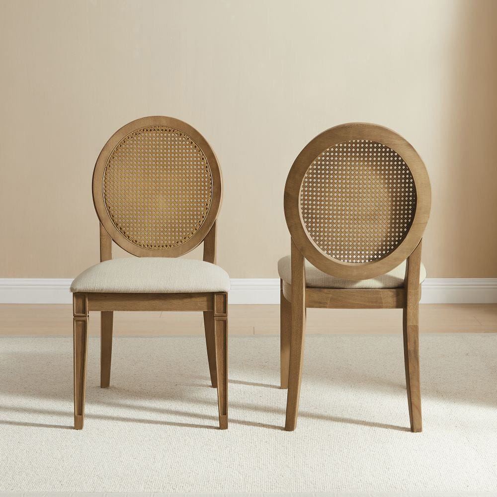 Crosley Furniture - Katia 2-Piece Upholstered Cane-Back Dining Chair Set - 2 Upholstered Cane-Back Chairs - CF503319DW-CR view 7