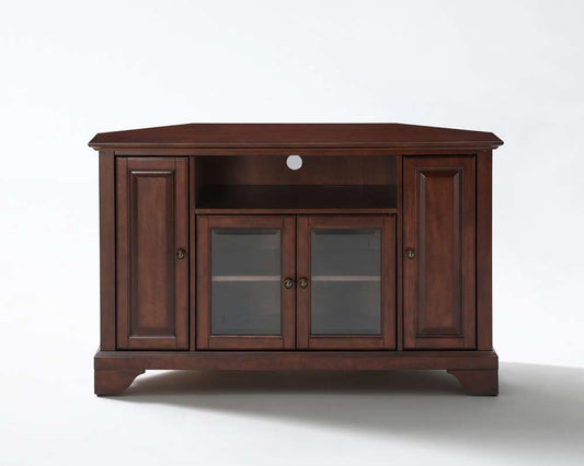 Crosley Furniture - LaFayette 48in Corner TV Stand in Vintage Mahogany Finish - KF10006BMA veiw 2