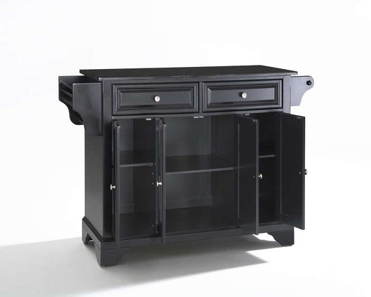 Crosley Furniture - LaFayette Solid Black Granite Top Kitchen Island in Black Finish - KF30004BBK veiw 2