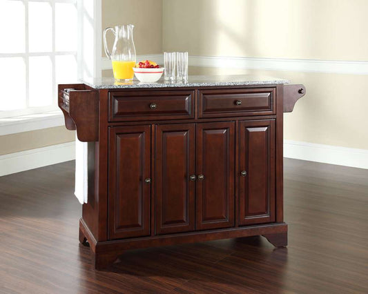 Crosley Furniture - LaFayette Solid Granite Top Kitchen Island in Vintage Mahogany Finish - KF30003BMA view 2