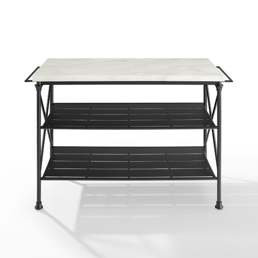 Crosley Furniture - Madeleine Kitchen Island Matte Black - CF3024-MB veiw 2