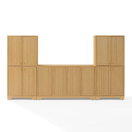 Crosley Furniture - Naomi 3-Piece Entertainment Center - Sideboard & 2 Pantries - KF33084WO view 2