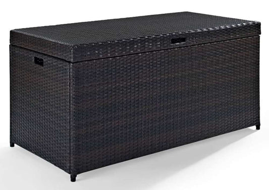 Crosley Furniture - Palm Harbor Outdoor Wicker Storage Bin in Brown - CO7300-BR view 2