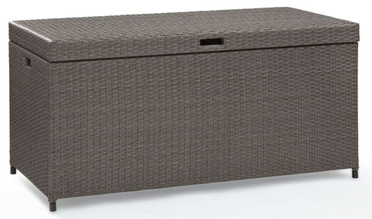 Crosley Furniture - Palm Harbor Wicker Storage Bin in Weathered Grey - CO7300-WG view 2