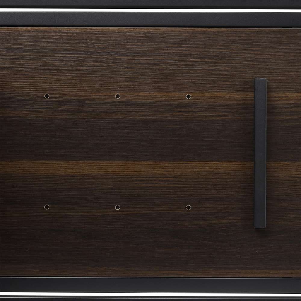 Crosley Furniture Provo Record Storage Console Matte Black/Brown - CF1143MB-BR veiw 13
