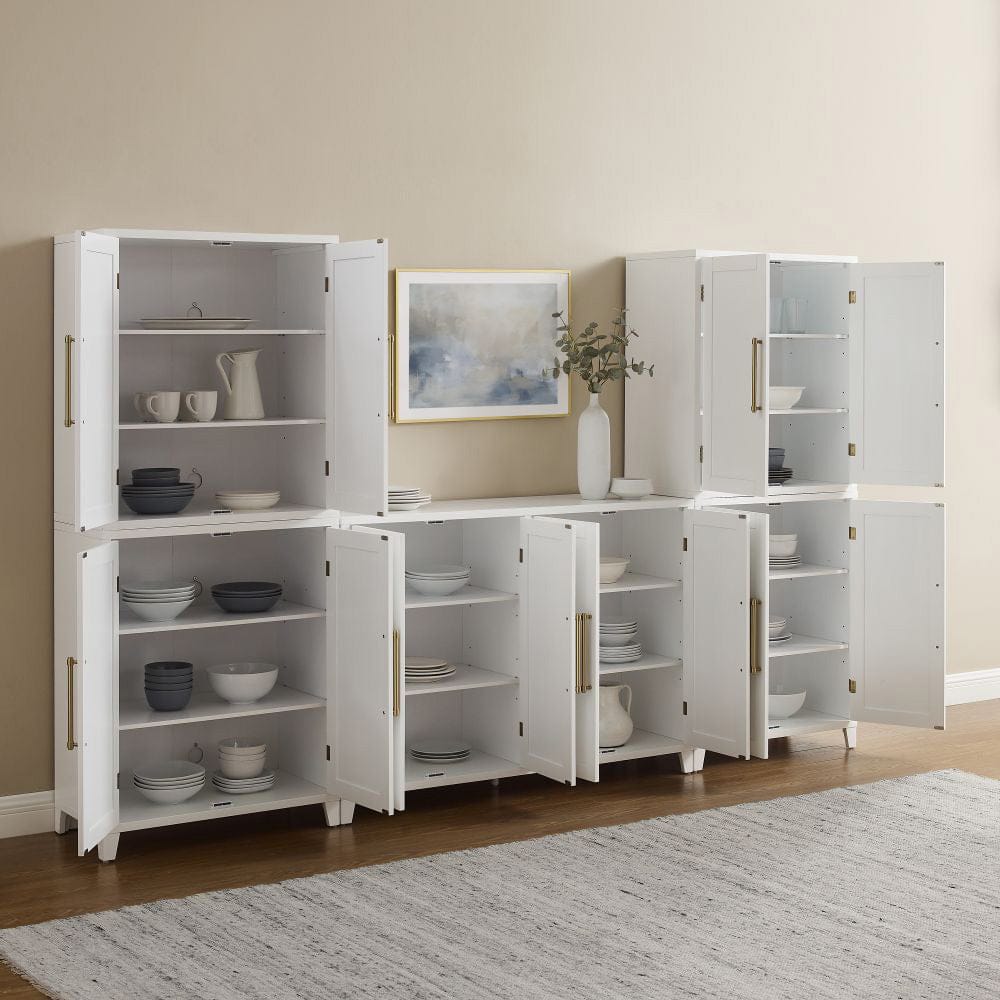 Crosley Furniture - Roarke 3-Piece Sideboard And Pantry Set - Sideboard & 2 Pantries - KF33058WH view 8