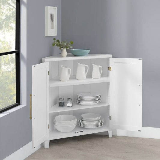 Crosley Furniture - Roarke Stackable Corner Kitchen Storage Pantry - CF3132-WH view 1