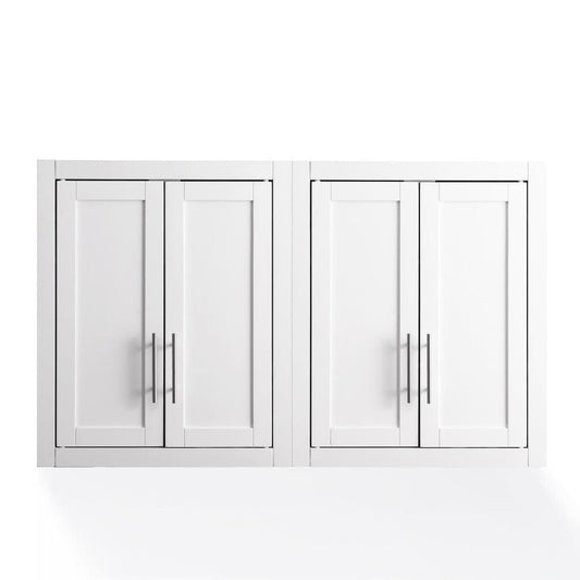 Crosley Furniture - Savannah 2Pc Wall Storage Cabinet - 2 Wall Cabinets - KF33090WH view 2