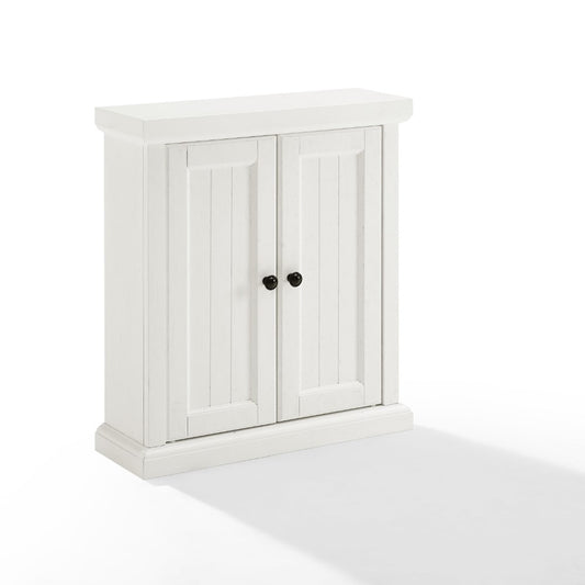 Crosley Furniture - Seaside Wall Cabinet Distressed White - CF7020-WH veiw 2