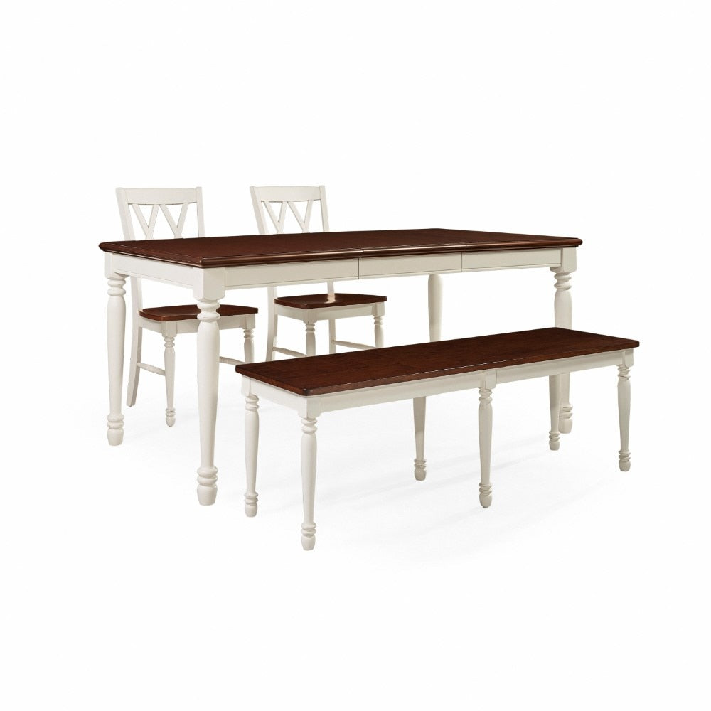 Crosley Furniture - Shelby 4 Piece Dining Set - KF20005-WH veiw 1