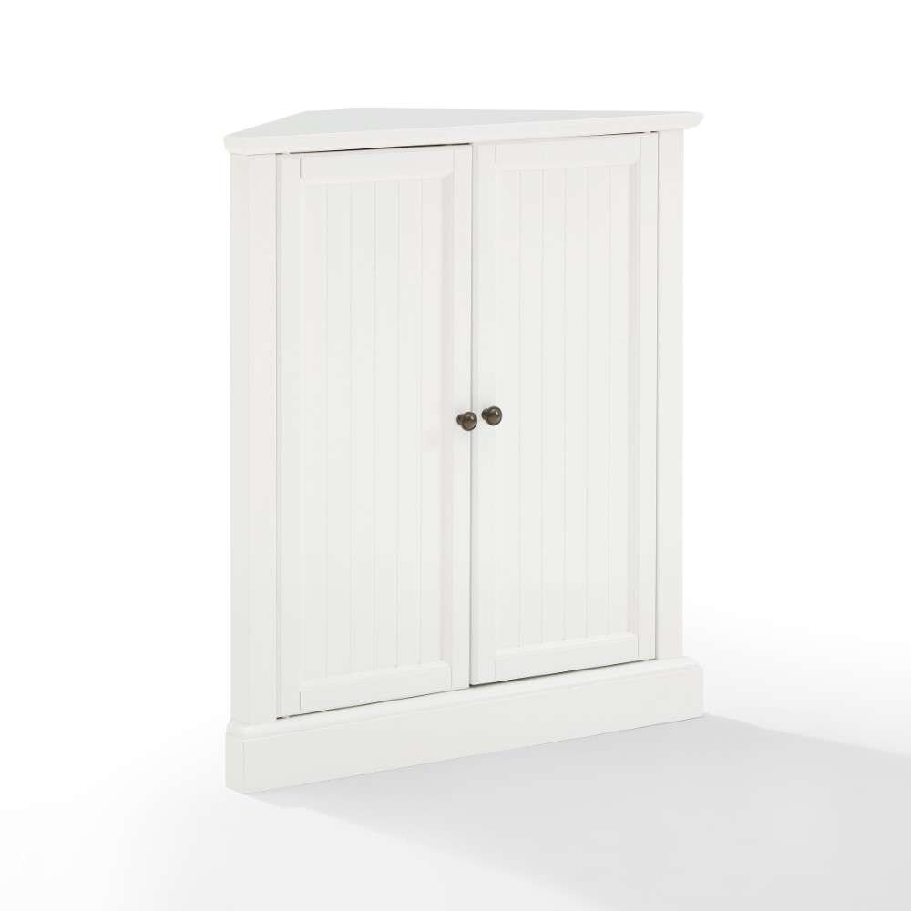 Crosley Furniture - Shoreline Stackable Corner Pantry White - CF3118-WH veiw 1