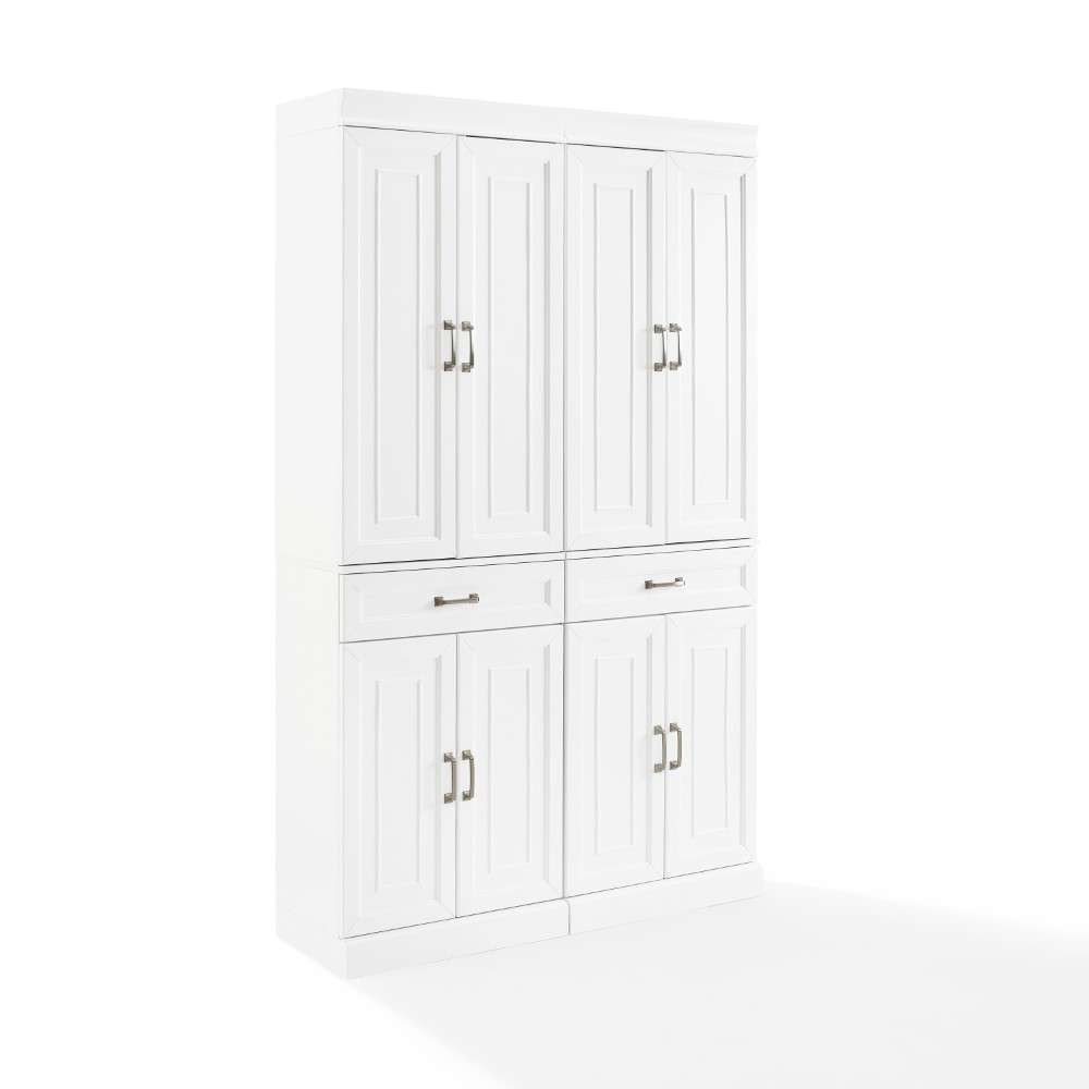 Crosley Furniture - Stanton 2Pc Pantry Set White - 2 Pantries - KF33033WH veiw 1