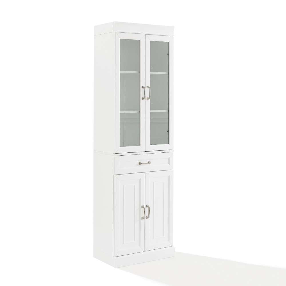 Crosley Furniture - Stanton Glass Door Pantry White - KF33032WH veiw 1