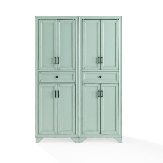 Crosley Furniture - Tara 2-Piece Kitchen Storage Pantry Set - 2 Pantries - KF33005BL view 2