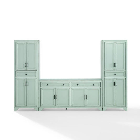 Crosley Furniture - Tara 3-Piece Entertainment Center - Sideboard & 2 Pantries - KF33013BL view 2