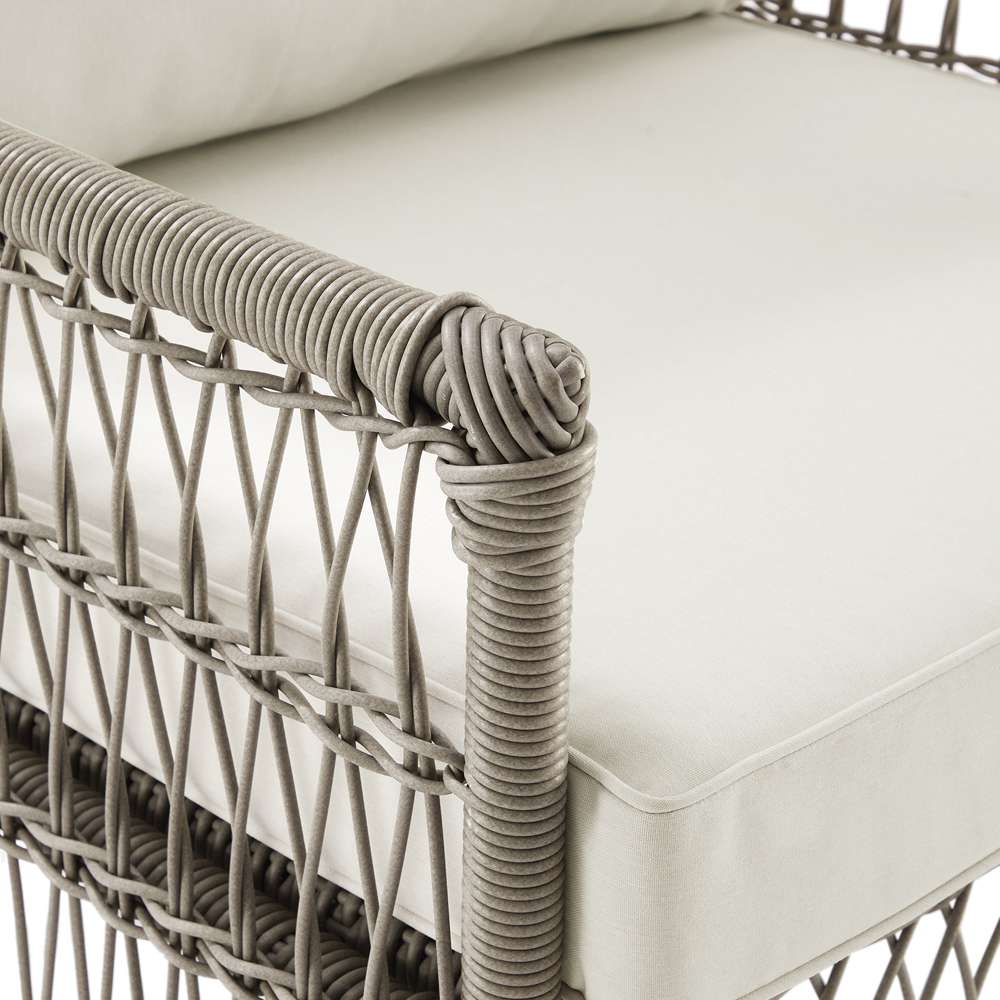 Crosley Furniture - Thatcher 2Pc Outdoor Wicker Swivel Rocker Chair Set Creme/Driftwood - 2 Swivel Rockers - KO70435DW-CR_CLOSEOUT veiw 5