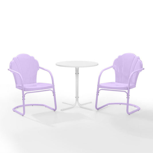 Crosley Furniture - Tulip 3Pc Retro Outdoor Bistro Set - Bistro Table & 2 Chairs - KO10010LN view 2