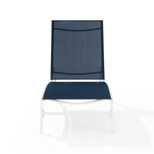 Crosley Furniture - Weaver Outdoor Chaise Lounge - CO6310WH-NV view 2